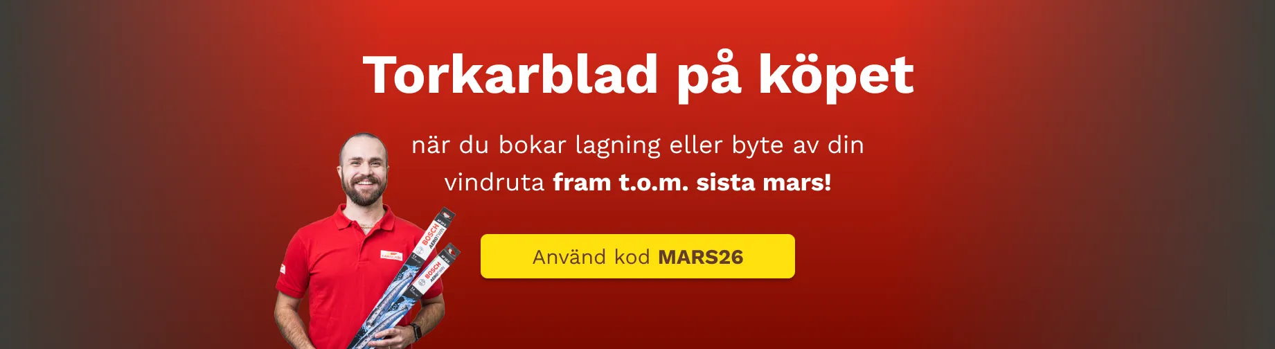 Technician showing wiper blades